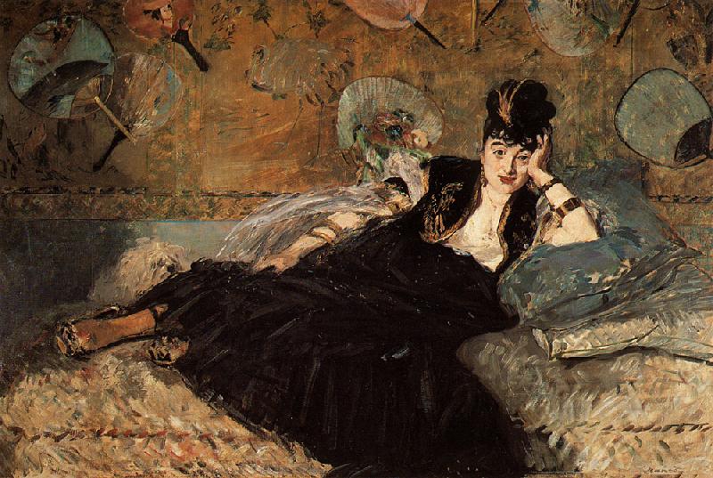 Edouard Manet Woman with Fans(Nina de Callias)